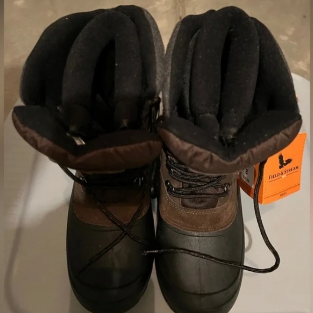 Men brown and black boots - Picture 3 of 5